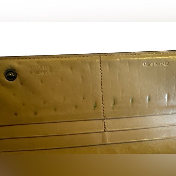 PRADA Studded Long Wallet Gray/Silver Leather Great Used Condition GORGEOUS - Picture 8 of 8